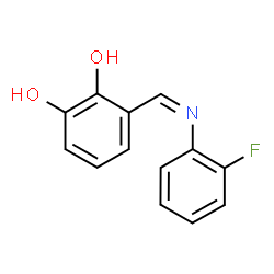 ChemSpider 2D Image | 3-{(Z)-[(2-Fluorophenyl)imino]methyl}-1,2-benzenediol | C13H10FNO2