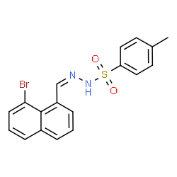 ChemSpider 2D Image | N'-[(Z)-(8-Bromo-1-naphthyl)methylene]-4-methylbenzenesulfonohydrazide | C18H15BrN2O2S