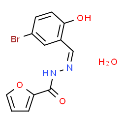 ChemSpider 2D Image | N'-[(Z)-(5-Bromo-2-hydroxyphenyl)methylene]-2-furohydrazide hydrate (1:1) | C12H11BrN2O4