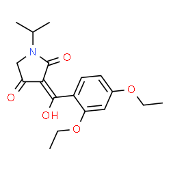 ChemSpider 2D Image | (3E)-3-[(2,4-Diethoxyphenyl)(hydroxy)methylene]-1-isopropyl-2,4-pyrrolidinedione | C18H23NO5