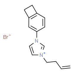 ChemSpider 2D Image | 1-(Bicyclo[4.2.0]octa-1,3,5-trien-3-yl)-3-(3-buten-1-yl)-1H-imidazol-3-ium bromide | C15H17BrN2