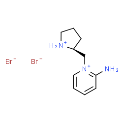 ChemSpider 2D Image | 2-Amino-1-[(2S)-2-pyrrolidiniumylmethyl]pyridinium dibromide | C10H17Br2N3