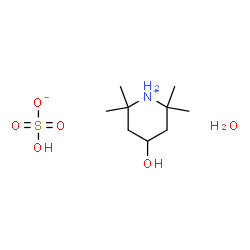 ChemSpider 2D Image | 4-Hydroxy-2,2,6,6-tetramethylpiperidinium hydrogen sulfate hydrate (1:1:1) | C9H23NO6S
