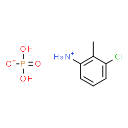 ChemSpider 2D Image | 3-Chloro-2-methylanilinium dihydrogen phosphate | C7H11ClNO4P
