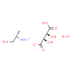 ChemSpider 2D Image | (2S)-1-Hydroxy-2-propanaminium (2R,3R)-3-carboxy-2,3-dihydroxypropanoate hydrate (1:1:1) | C7H17NO8