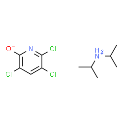 ChemSpider 2D Image | N-Isopropyl-2-propanaminium 3,5,6-trichloro-2-pyridinolate | C11H17Cl3N2O