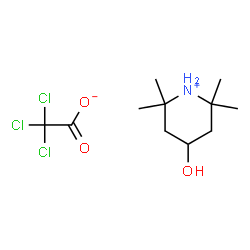 ChemSpider 2D Image | 4-Hydroxy-2,2,6,6-tetramethylpiperidinium trichloroacetate | C11H20Cl3NO3
