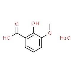 ChemSpider 2D Image | 2-Hydroxy-3-methoxybenzoic acid hydrate (1:1) | C8H10O5