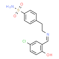 ChemSpider 2D Image | 4-{2-[(Z)-(5-Chloro-2-hydroxybenzylidene)amino]ethyl}benzenesulfonamide | C15H15ClN2O3S