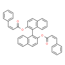 ChemSpider 2D Image | 1,1'-Binaphthalene-2,2'-diyl (2Z,2'Z)bis(3-phenylacrylate) | C38H26O4