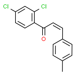 ChemSpider 2D Image | (2Z)-1-(2,4-Dichlorophenyl)-3-(4-methylphenyl)-2-propen-1-one | C16H12Cl2O