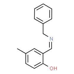 ChemSpider 2D Image | 2-[(Z)-(Benzylimino)methyl]-4-methylphenol | C15H15NO