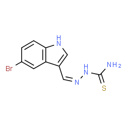 ChemSpider 2D Image | (2Z)-2-[(5-Bromo-1H-indol-3-yl)methylene]hydrazinecarbothioamide | C10H9BrN4S