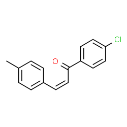 ChemSpider 2D Image | (2Z)-1-(4-Chlorophenyl)-3-(4-methylphenyl)-2-propen-1-one | C16H13ClO