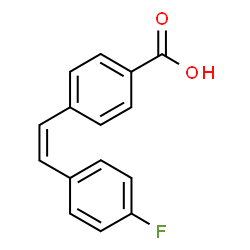 ChemSpider 2D Image | 4-[(Z)-2-(4-Fluorophenyl)vinyl]benzoic acid | C15H11FO2