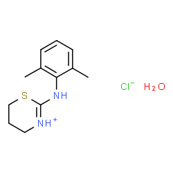 ChemSpider 2D Image | 2-[(2,6-Dimethylphenyl)amino]-5,6-dihydro-4H-1,3-thiazin-3-ium chloride hydrate (1:1:1) | C12H19ClN2OS