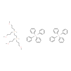 ChemSpider 2D Image | 6,9-Bis(3-methoxypropyl)-6,9-dimethyl-2,13-dioxa-6,9-diphosphoniatetradecane bis[tetraphenylborate(1-)] | C68H86B2O4P2