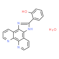 ChemSpider 2D Image | 2-(1H-Imidazo[4,5-f][1,10]phenanthrolin-2-yl)phenol hydrate (1:1) | C19H14N4O2