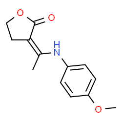 ChemSpider 2D Image | (3Z)-3-{1-[(4-Methoxyphenyl)amino]ethylidene}dihydro-2(3H)-furanone | C13H15NO3