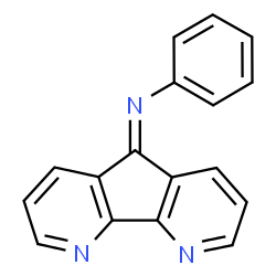 ChemSpider 2D Image | N-Phenyl-5H-pyrido[3',2':4,5]cyclopenta[1,2-b]pyridin-5-imine | C17H11N3