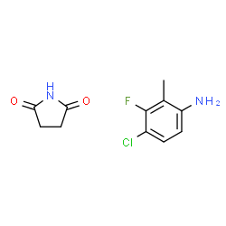 ChemSpider 2D Image | 2,5-Pyrrolidinedione - 4-chloro-3-fluoro-2-methylaniline (1:1) | C11H12ClFN2O2