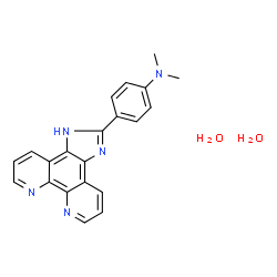 ChemSpider 2D Image | 4-(1H-Imidazo[4,5-f][1,10]phenanthrolin-2-yl)-N,N-dimethylaniline dihydrate | C21H21N5O2