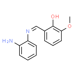 ChemSpider 2D Image | 2-{(Z)-[(2-Aminophenyl)imino]methyl}-6-methoxyphenol | C14H14N2O2