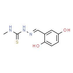 ChemSpider 2D Image | (2E)-2-(2,5-Dihydroxybenzylidene)-N-methylhydrazinecarbothioamide | C9H11N3O2S