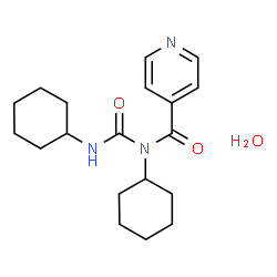 ChemSpider 2D Image | N-Cyclohexyl-N-(cyclohexylcarbamoyl)isonicotinamide hydrate (1:1) | C19H29N3O3