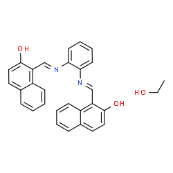 ChemSpider 2D Image | 1,1'-{1,2-Phenylenebis[nitrilo(E)methylylidene]}di(2-naphthol) - ethanol (1:1) | C30H26N2O3