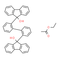 ChemSpider 2D Image | Ethyl acetate - 9,9'-(2,2'-biphenyldiyl)bis(9H-fluoren-9-ol) (1:1) | C42H34O4