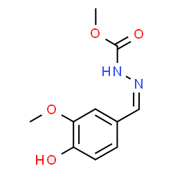 ChemSpider 2D Image | Methyl (2Z)-2-(4-hydroxy-3-methoxybenzylidene)hydrazinecarboxylate | C10H12N2O4