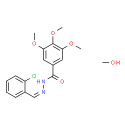 ChemSpider 2D Image | N'-[(Z)-(2-Chlorophenyl)methylene]-3,4,5-trimethoxybenzohydrazide - methanol (1:1) | C18H21ClN2O5