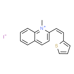 ChemSpider 2D Image | 1-Methyl-2-[(Z)-2-(2-thienyl)vinyl]quinolinium iodide | C16H14INS