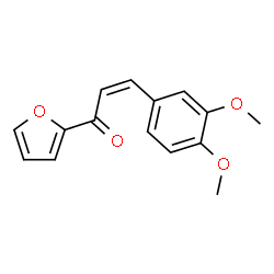 ChemSpider 2D Image | (2Z)-3-(3,4-Dimethoxyphenyl)-1-(2-furyl)-2-propen-1-one | C15H14O4