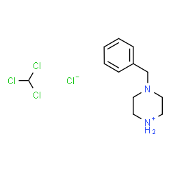 ChemSpider 2D Image | 4-Benzylpiperazin-1-ium chloride - chloroform (1:1:1) | C12H18Cl4N2