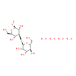 ChemSpider 2D Image | Methyl 3-O-alpha-D-mannopyranosyl-beta-D-glucopyranoside tetrahydrate | C13H32O15