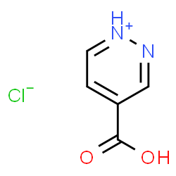 ChemSpider 2D Image | 4-Carboxypyridazin-1-ium chloride | C5H5ClN2O2