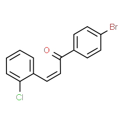 ChemSpider 2D Image | (2Z)-1-(4-Bromophenyl)-3-(2-chlorophenyl)-2-propen-1-one | C15H10BrClO