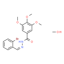 ChemSpider 2D Image | N'-[(Z)-(2-Bromophenyl)methylene]-3,4,5-trimethoxybenzohydrazide - methanol (1:1) | C18H21BrN2O5