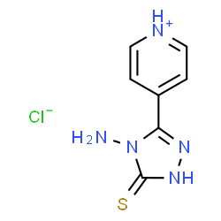 ChemSpider 2D Image | 4-(4-Amino-5-thioxo-4,5-dihydro-1H-1,2,4-triazol-3-yl)pyridinium chloride | C7H8ClN5S