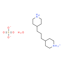 ChemSpider 2D Image | 4,4'-(1,3-Propanediyl)dipiperidinium sulfate hydrate (1:1:1) | C13H30N2O5S