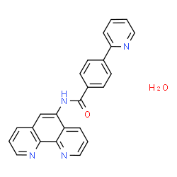 ChemSpider 2D Image | N-(1,10-Phenanthrolin-5-yl)-4-(2-pyridinyl)benzamide hydrate (1:1) | C24H18N4O2