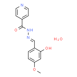 ChemSpider 2D Image | N'-[(E)-(2-Hydroxy-4-methoxyphenyl)methylene]isonicotinohydrazide hydrate (1:1) | C14H15N3O4