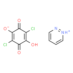 ChemSpider 2D Image | Pyridazin-1-ium 2,5-dichloro-4-hydroxy-3,6-dioxo-1,4-cyclohexadien-1-olate | C10H6Cl2N2O4
