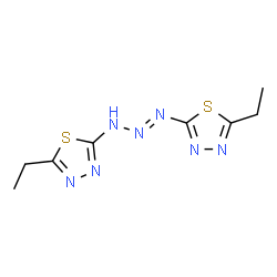 ChemSpider 2D Image | 2-Ethyl-5-[(1E)-3-(5-ethyl-1,3,4-thiadiazol-2(3H)-ylidene)-1-triazen-1-yl]-1,3,4-thiadiazole | C8H11N7S2