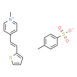 ChemSpider 2D Image | 1-Methyl-4-[(E)-2-(2-thienyl)vinyl]pyridinium 4-methylbenzenesulfonate | C19H19NO3S2