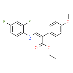 ChemSpider 2D Image | Ethyl (2Z)-3-[(2,4-difluorophenyl)amino]-2-(4-methoxyphenyl)acrylate | C18H17F2NO3