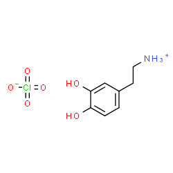 ChemSpider 2D Image | 2-(3,4-Dihydroxyphenyl)ethanaminium perchlorate | C8H12ClNO6