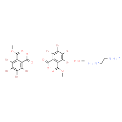 ChemSpider 2D Image | 1,2-Ethanediaminium 2,3,4,5-tetrabromo-6-(methoxycarbonyl)benzoate - methanol (1:2:1) | C21H20Br8N2O9